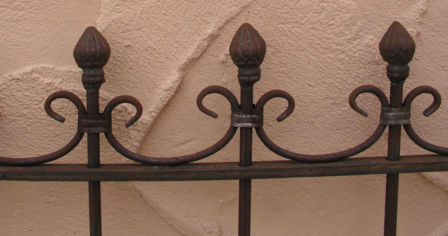 Schmiedeeisen Zaun Eisen Gartenzaun Antik CasselZ100/200 Roh Rost