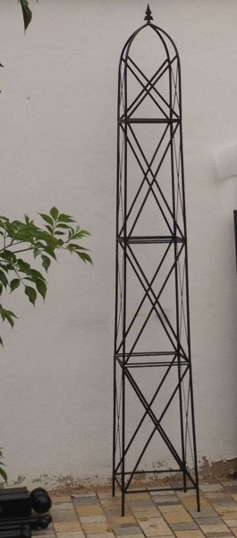 Moderner Rankstab Rankhilfe Obelisk Rosenstab Clematis Alina XXL 260