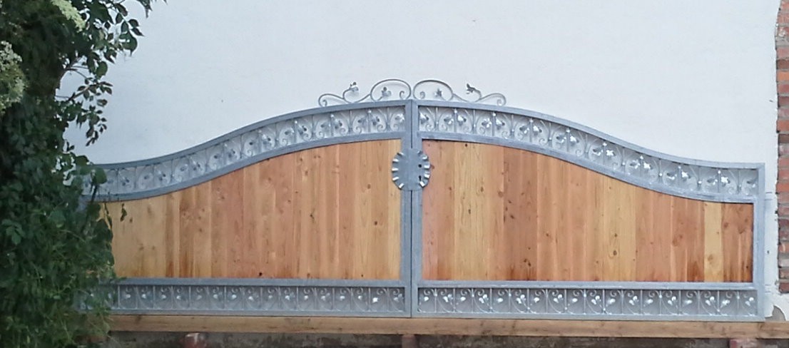 Gartentor Hoftor Tor Monaco-GT450-BB Blickdicht mit Winkelrahmen