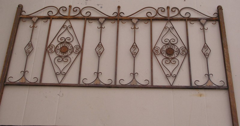 Schmiedeeisen Zaun Eisenzaun Antik Vitoria-Z 190 cm Antik roh rost