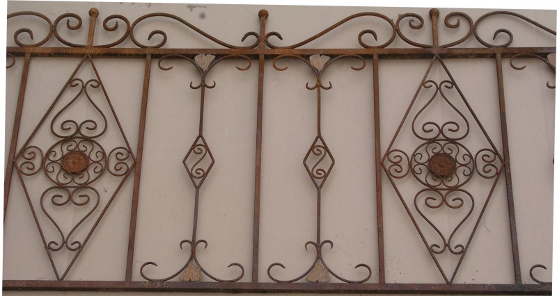 Schmiedeeisen Zaun Eisenzaun Antik Vitoria-Z 190 cm Antik roh rost