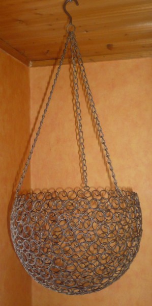 Hängekorb Obstkorb Blumenampel Milano1 rostbraun Ambiente im Haus Körbe