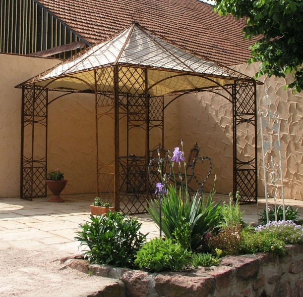 Pavillion Metall Pavillon Pavilion Laube Schmiedeeisen Modena Roh Rost