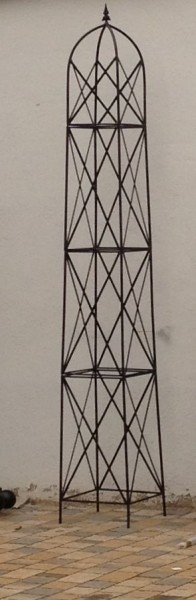 Moderner Rankstab Rankhilfe Obelisk Rosenstab Clematis Alina XXL 260