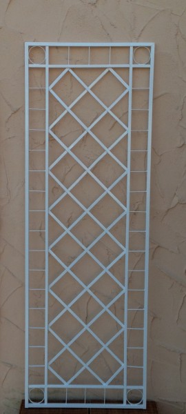 Metall Eisen Rankgitter Spalier Rankhilfe Wandgitter Meran 60 weiss