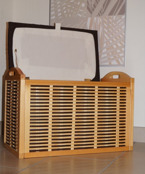 Hell ! Sitztruhe Sitzbank Truhe Spielzeugtruhe Wäschekorb Lena BiColour