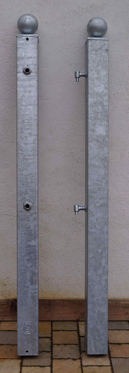 Metall Stahl Torpfosten Stahlpfosten Monaco 120 1500 Kugel verzinkt