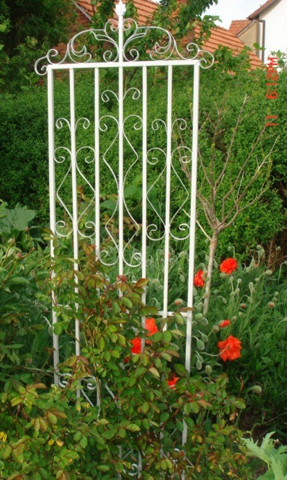 Landhaus Rankgitter Spalier Rankwand Royal Weiss Gartengestaltung